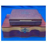 Cedar Jewelry Box & Faux Leather Case Set