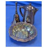 Silver Plate Tableware Bell Bowl And Pitcher