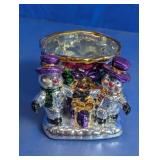 Snowman Holiday Ceramic Candle Holder