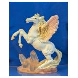 Mythical Pegasus Rearing on Crystal Base