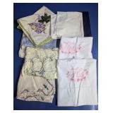 9 Vintage Assorted Linen & Cotton Items
