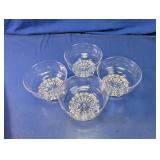 Vintage Clear Glass Footed Dessert Bowls Lot