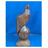 Hand-Carved Wooden Bird Figure