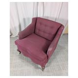 Burgundy Upholstered Accent Chair