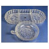 Glass Divided Serving Dish & Handled Bowl