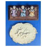 Vintage Cherub and Angel Wall Plaque