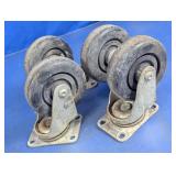 Heavy Duty 5' Swivel Plate Caster Wheels Lot