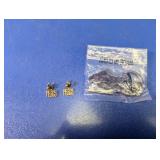 Vintage Name Earrings & Bat World Keychain Lot