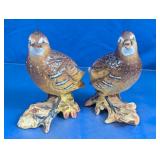 Brown Bird Figurines on Branch Bases