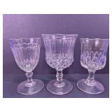 Pressed Glass Goblets Assortment