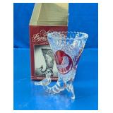 Byrdes Collection Crystal Cornucopia Vase