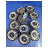 Rubber Caster Wheels Lot