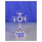 Pressed Glass Cross Figurine