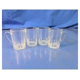 Vintage Clear Glass Mini Mug Shot Glasses Lot