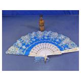 Spanish Folding Fan & Tequila Mini Bottle