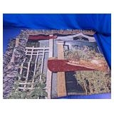 Woven Garden Scene Tapestry Throw