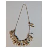 Multi-Charm Rhinestone Boy & Girl Chain Necklace