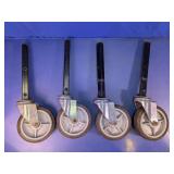 Furniture Casters Set of 4 Swivel Wheels