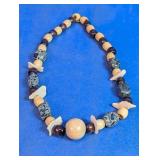 Wood & Stone Style Beaded Necklace