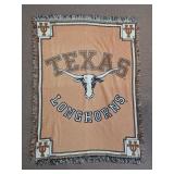 Texas Longhorns Woven Fringe Throw Blanket