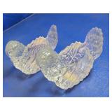 Clear Glass Bird Figurines