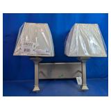 Two-Light Wall Sconce with Fabric Shades
