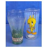 Holiday & Tweety Bird Drinking Glasses