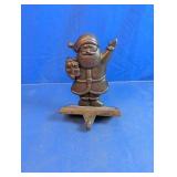 Santa Cast Iron Stocking Holder