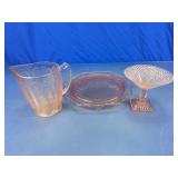 Pink Depression Glass Assortment