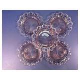 Pink Depression Glass Open Lace Edge Plates