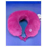 Pink Vibrating Massage Travel Neck Pillow