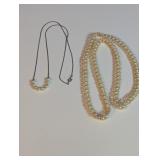 Vintage Faux Pearl Necklace Duo