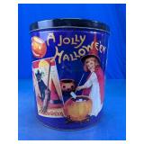 A Jolly Halloween Vintage Style Metal Popcorn Tin