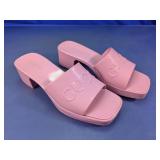 Gucci Style Pink Platform Slide Sandals