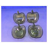 Green Glass Apple Bowl Assortment