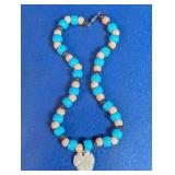Sand Dollar Pendant Beaded Necklace