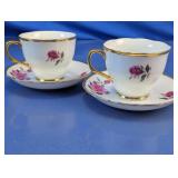 Vintage Rose Teacup and Saucer Set