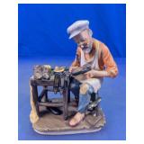 Vintage Ceramic Old Shoemaker Cobbler Figurine