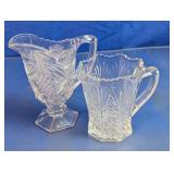 Clear Pressed Glass Creamers