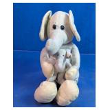 Plush Elephant With Baby Elephant