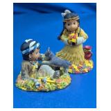Ceramic Child Figurine Pair