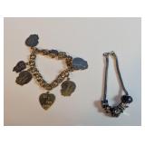 Vintage Charm & European Style Bracelet Duo