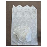 Vintage White Floral Lace Curtain Panels