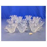 Vintage Clear Pressed Glass Punch Cups Lot
