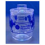 American Skandia Acrylic Covered Jar with Map