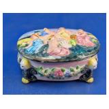 Hand-Painted Japanese Ceramic Trinket Box