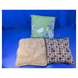 Assorted Decorative Accent Throw Pillows Trio