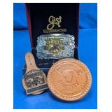 Gist Houston Livestock Show Rodeo Buckle Set