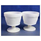Milk Glass Harvest Grape Sherbet Dishes