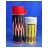 Mid Century Thermos Vacuum Bottle Pair